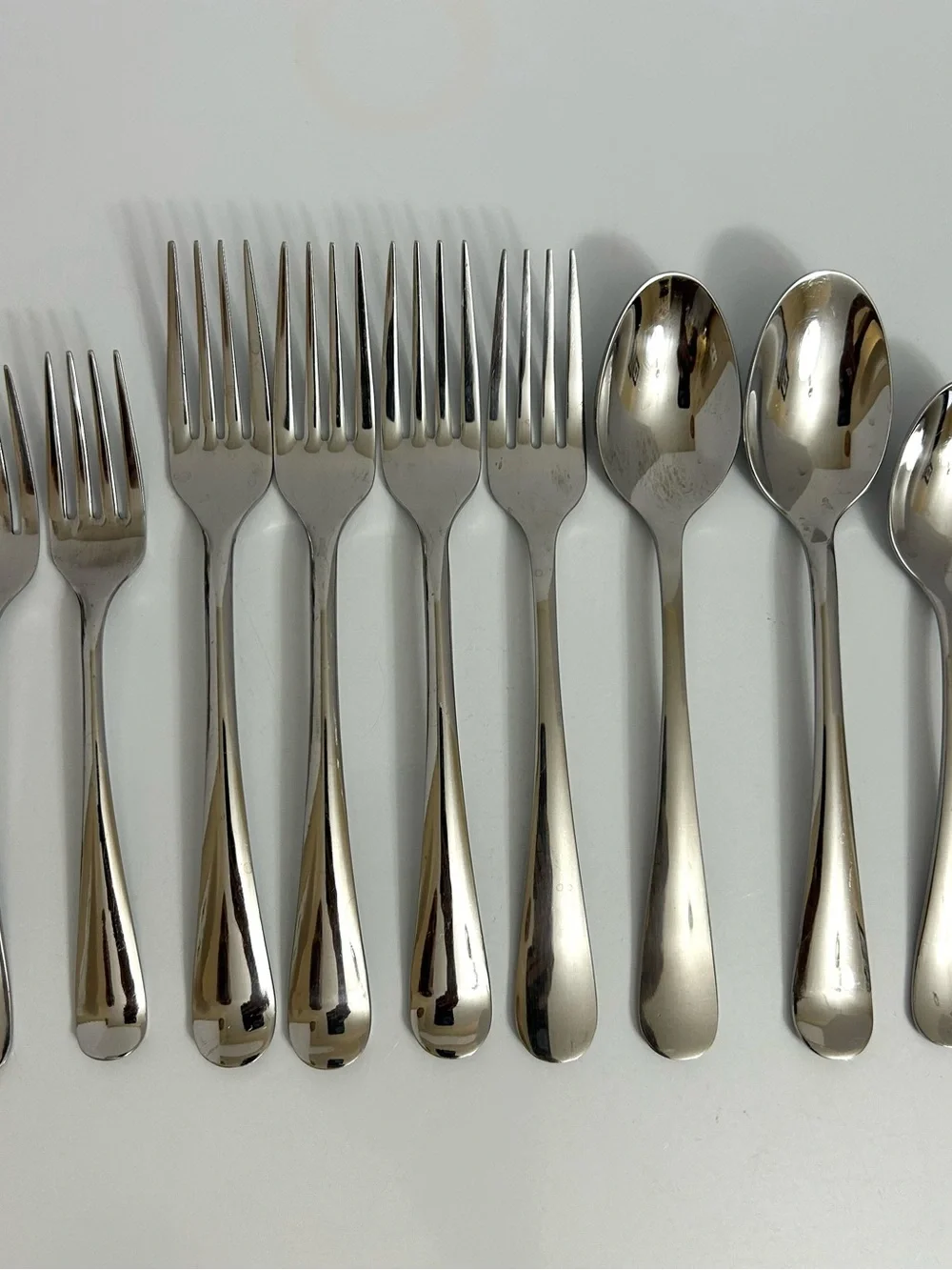 Cambridge Stainless Flatware Lot Pepino Glossy Replacement lot of 9 Spoon & Fork